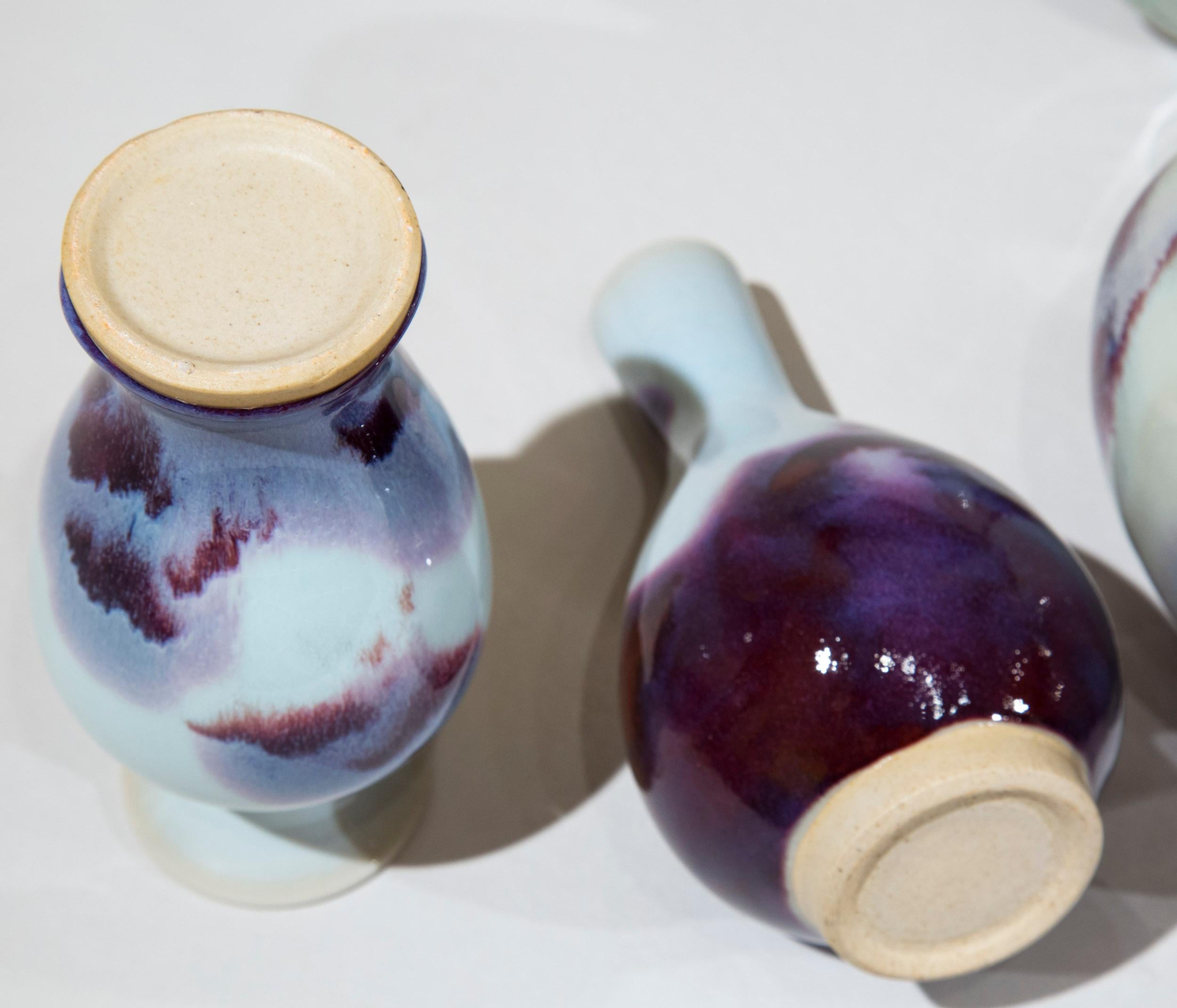 Collection of Nine Chinese Porcelain Glazed Vases 5