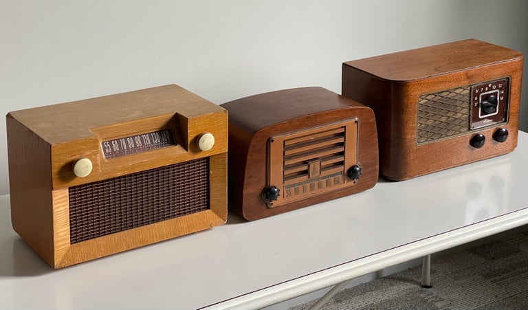 Mid-20th Century Collection of Classic Modernist Radio Cabinets Eames Etc. 1946-47 For Sale