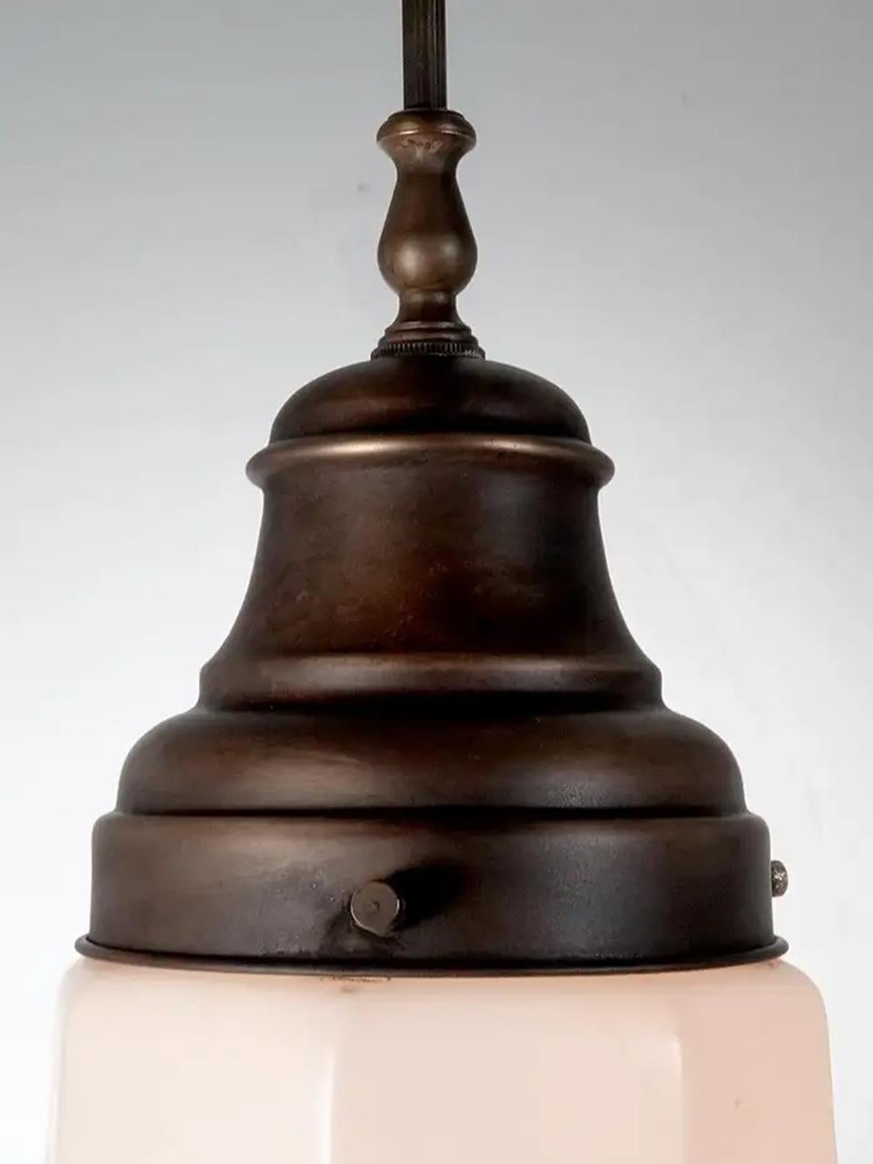 Collection of Classic Octagon Closed Bell Pendents In Good Condition For Sale In Peekskill, NY