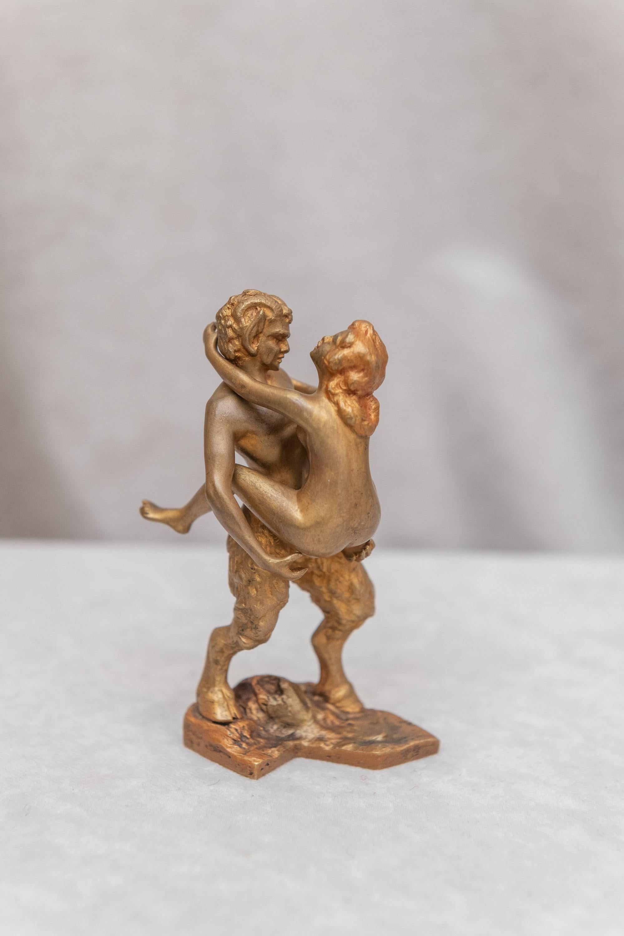 Sammlung von erotischen Wiener Bronzen mit Kaltbemalung:: Gießerei Bergmann:: um 1920 (Art déco)