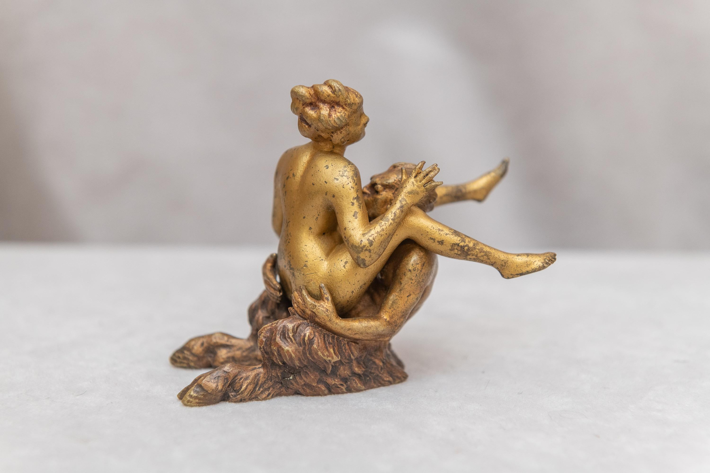 Sammlung von erotischen Wiener Bronzen mit Kaltbemalung:: Gießerei Bergmann:: um 1920 (Kaltmalerei)