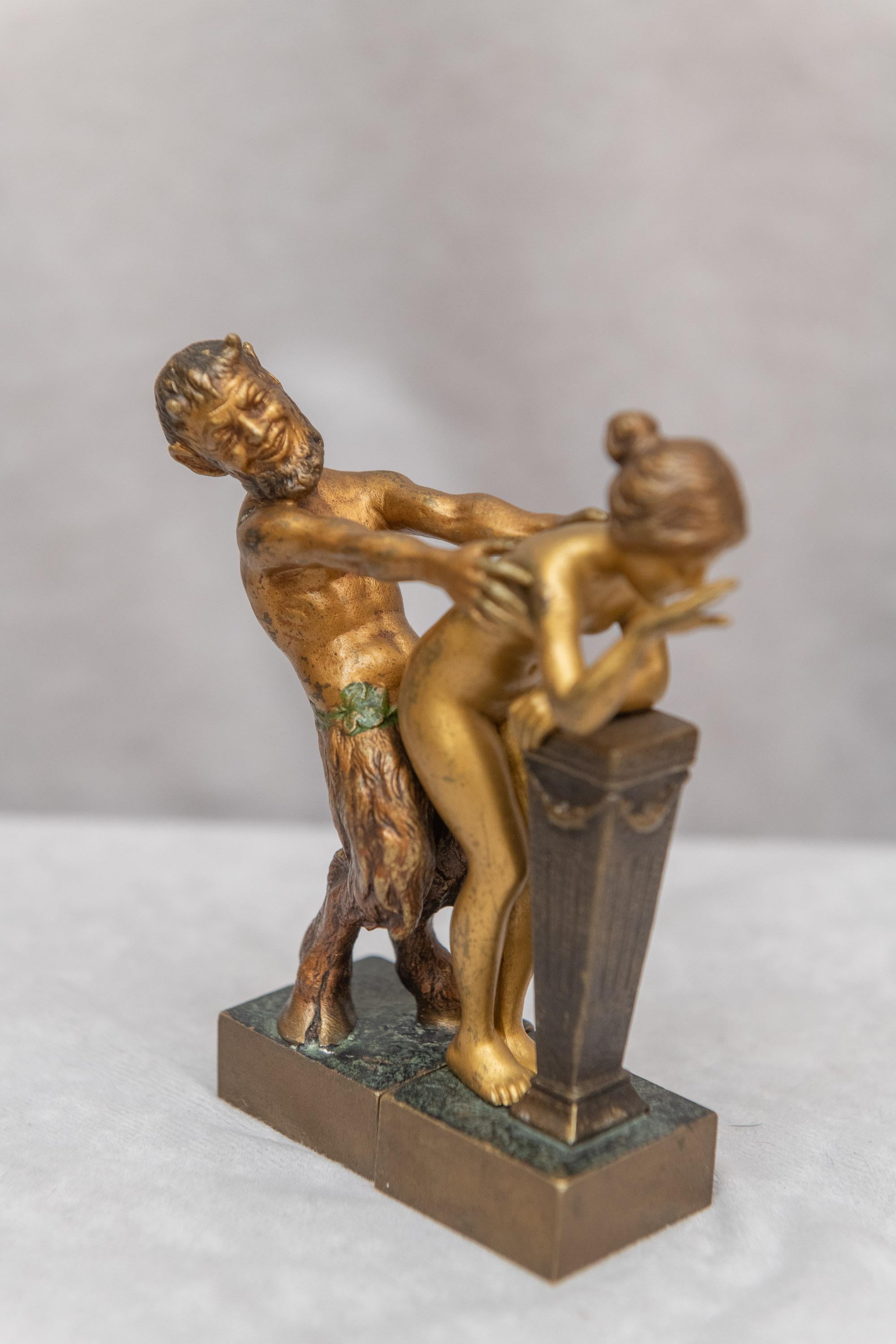 Sammlung von erotischen Wiener Bronzen mit Kaltbemalung:: Gießerei Bergmann:: um 1920 1