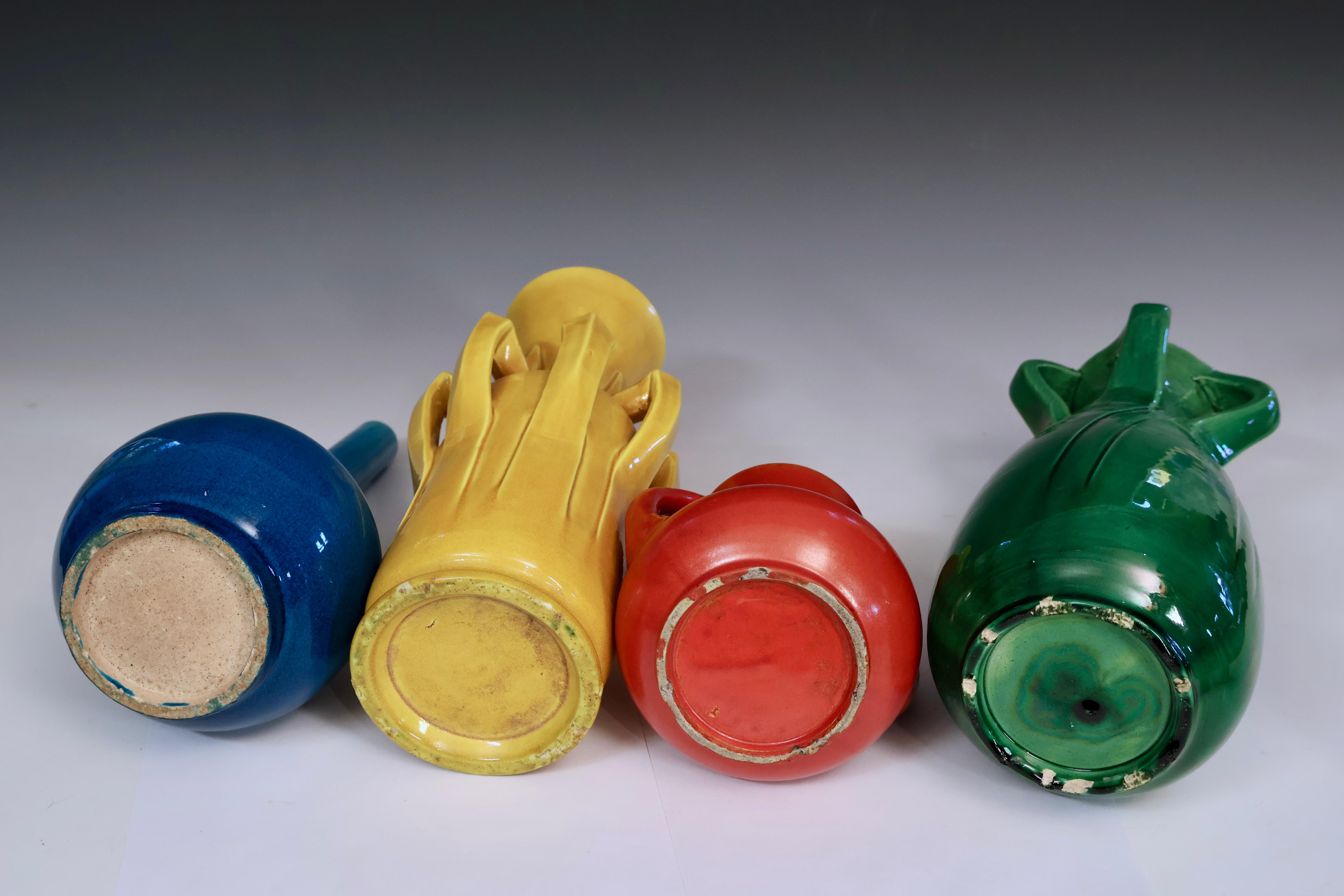 Tornito Collection'S di vasi colorati in Awaji Pottery in vendita