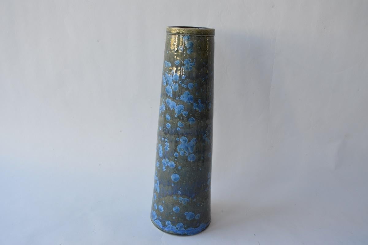 Collection of Crystalline Glazed Ceramics in Blue 1