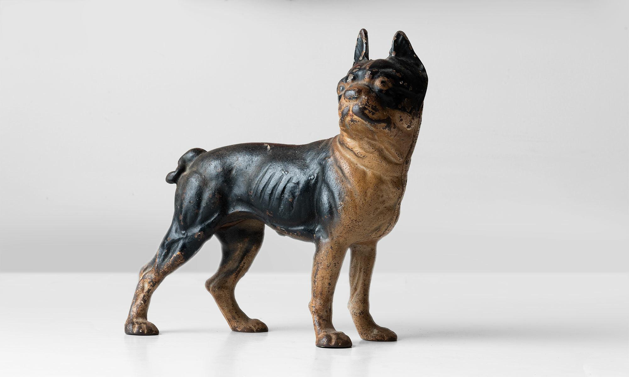 Collection of Dog Oil Paintings and Cast Iron Door Stops, circa 1880-1960 8