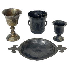 Collection of Dutch miniature dollhouse pewter, 17th - 18th century