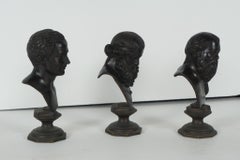 Collezione di busti in bronzo del Grand Tour dell'inizio del XIX secolo