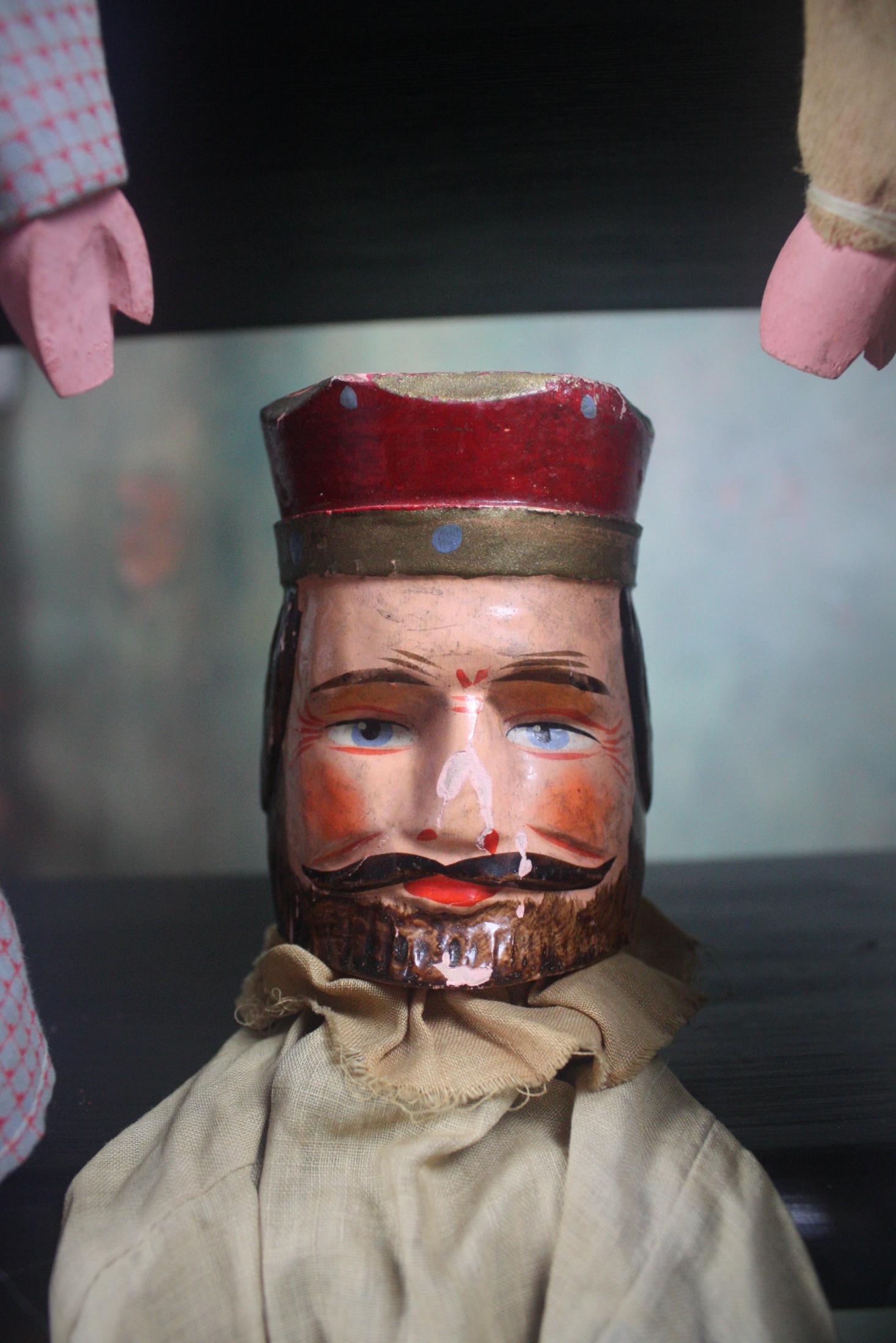 Folk Art Collection of Early 20th Century German Punch & Judy Puppets Marionettes