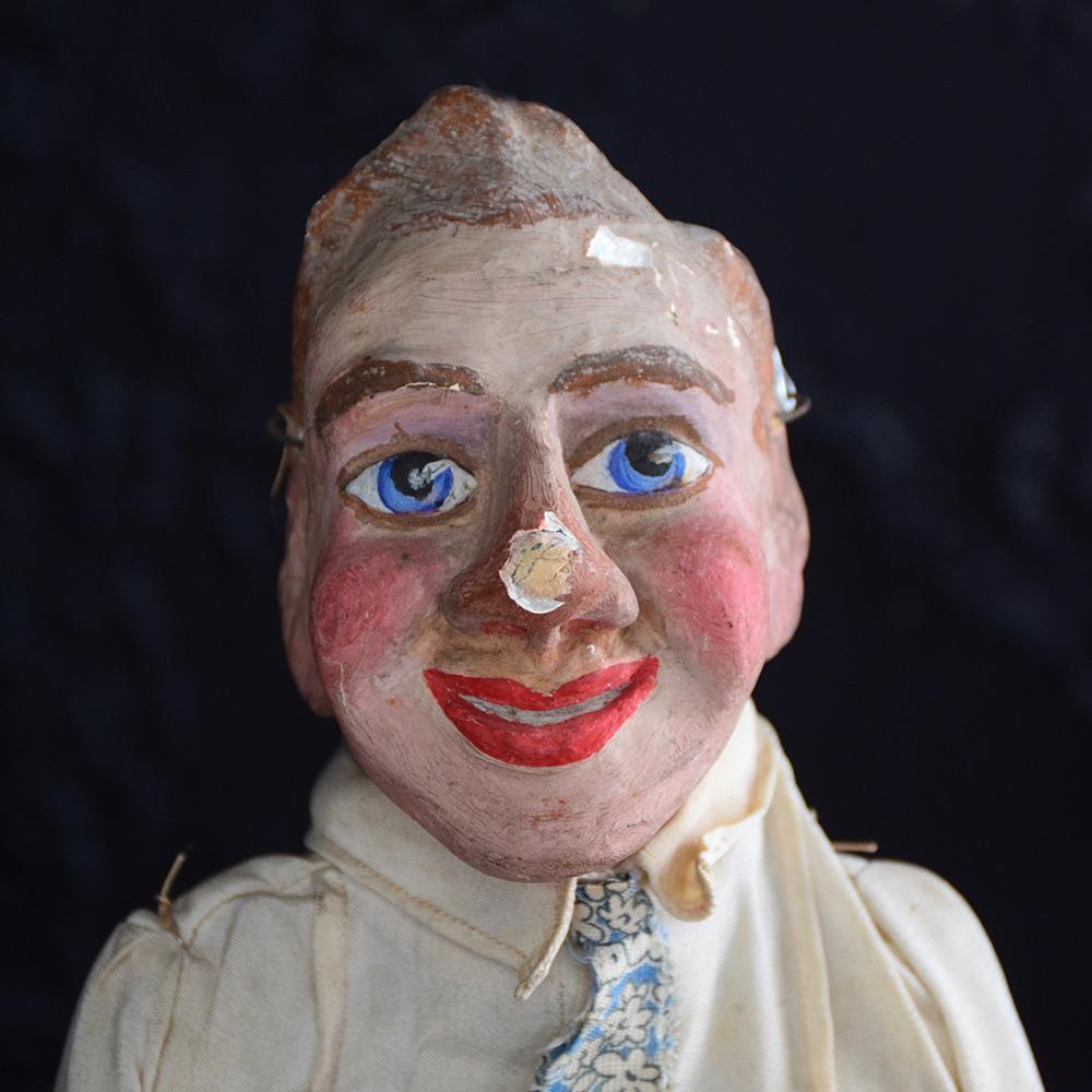 Folk Art Collection of Early 20th Century Hand-Crafted Puppets