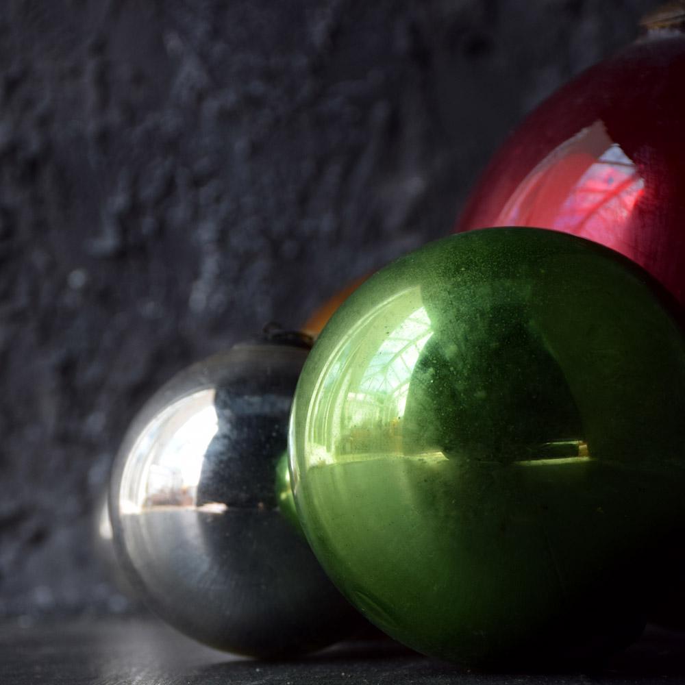 Collection of Early 20th Century Mercury Glass Witches Balls 1