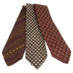 Used Collection of Early Ralph Lauren Polo Wide Neckties, 1970's