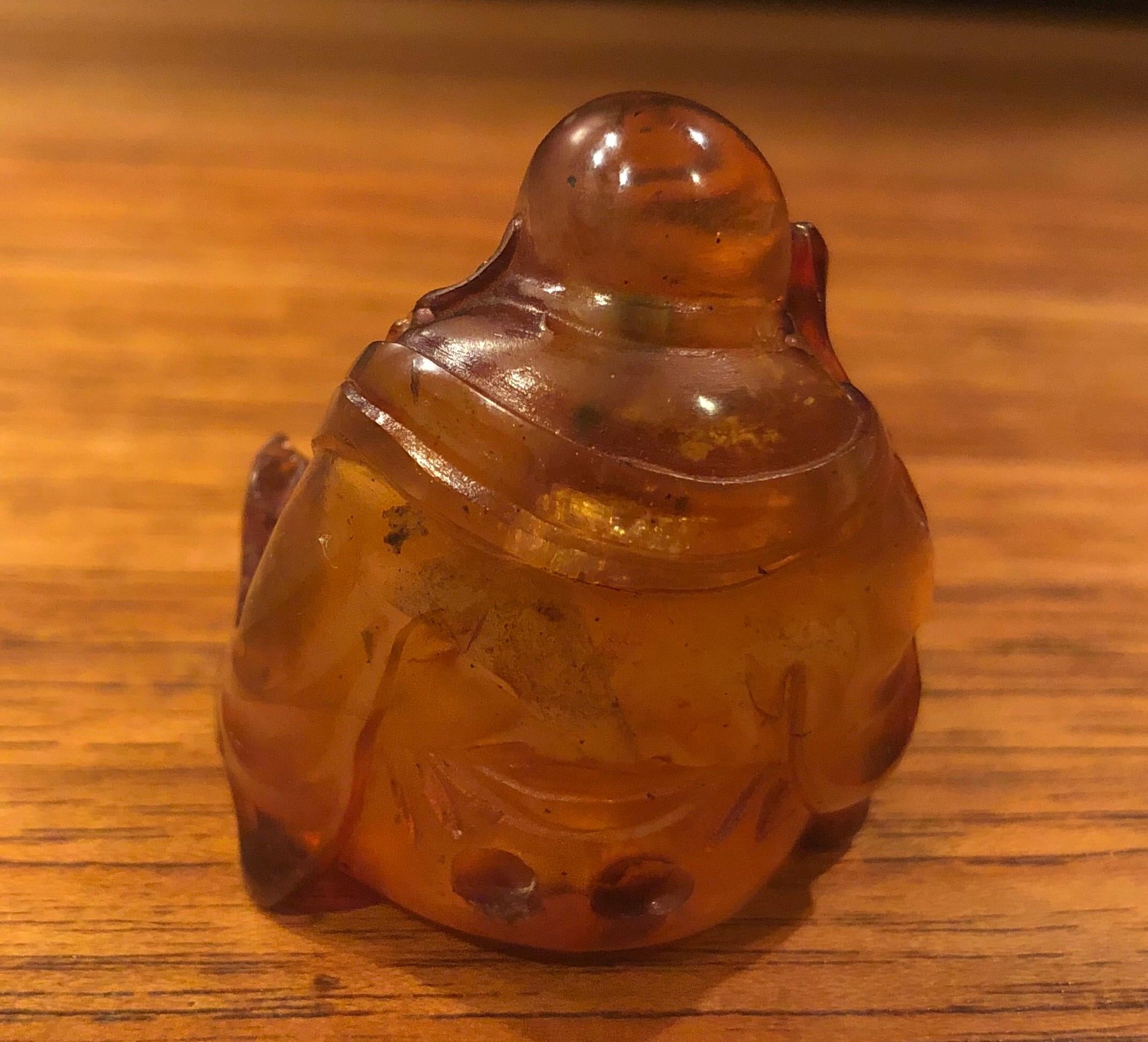 Collection of Eight Japanese Amber / Resin / Bakelite Netsukes For Sale 4