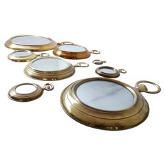 Collection of Eight Mid-Century Stop Watch Italian Mirrors '8'