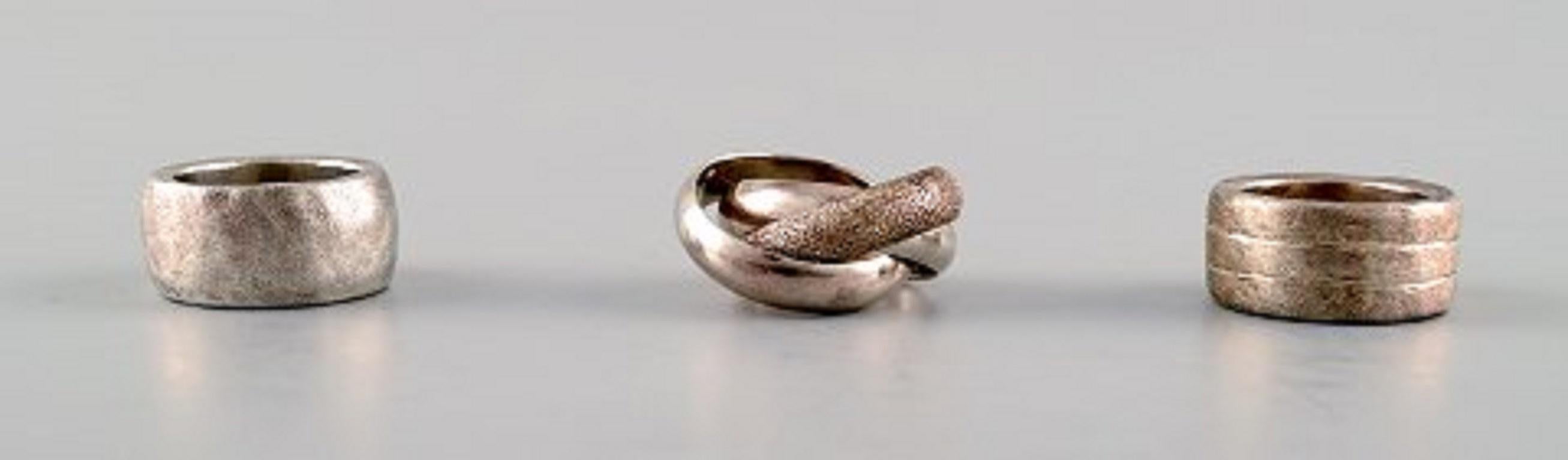 modern silver rings