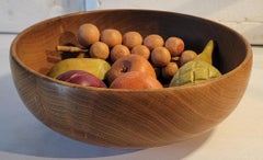 Collection of Eight Piece Wooden Fruit & Bowl