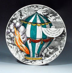 Collection of Eight Piero fornasetti hot Air Balloon Plates