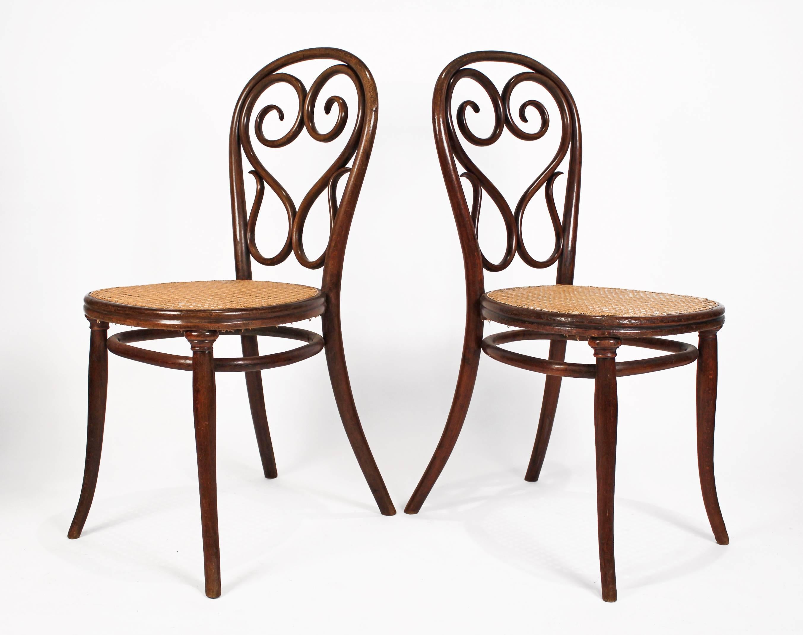 Vienna Secession Collection of Eight Viennese Secessionist Dining Chairs Thonet, Mundus, J&J Kohn