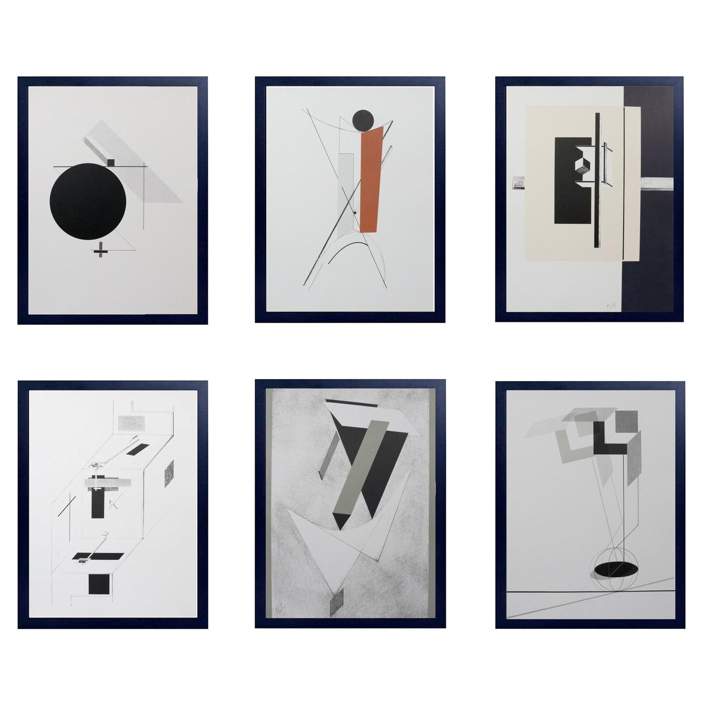Collection of El Lissitzky Constructivist Prints