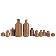 Collection of Eleven 19th Century English Ceramic Inkwells