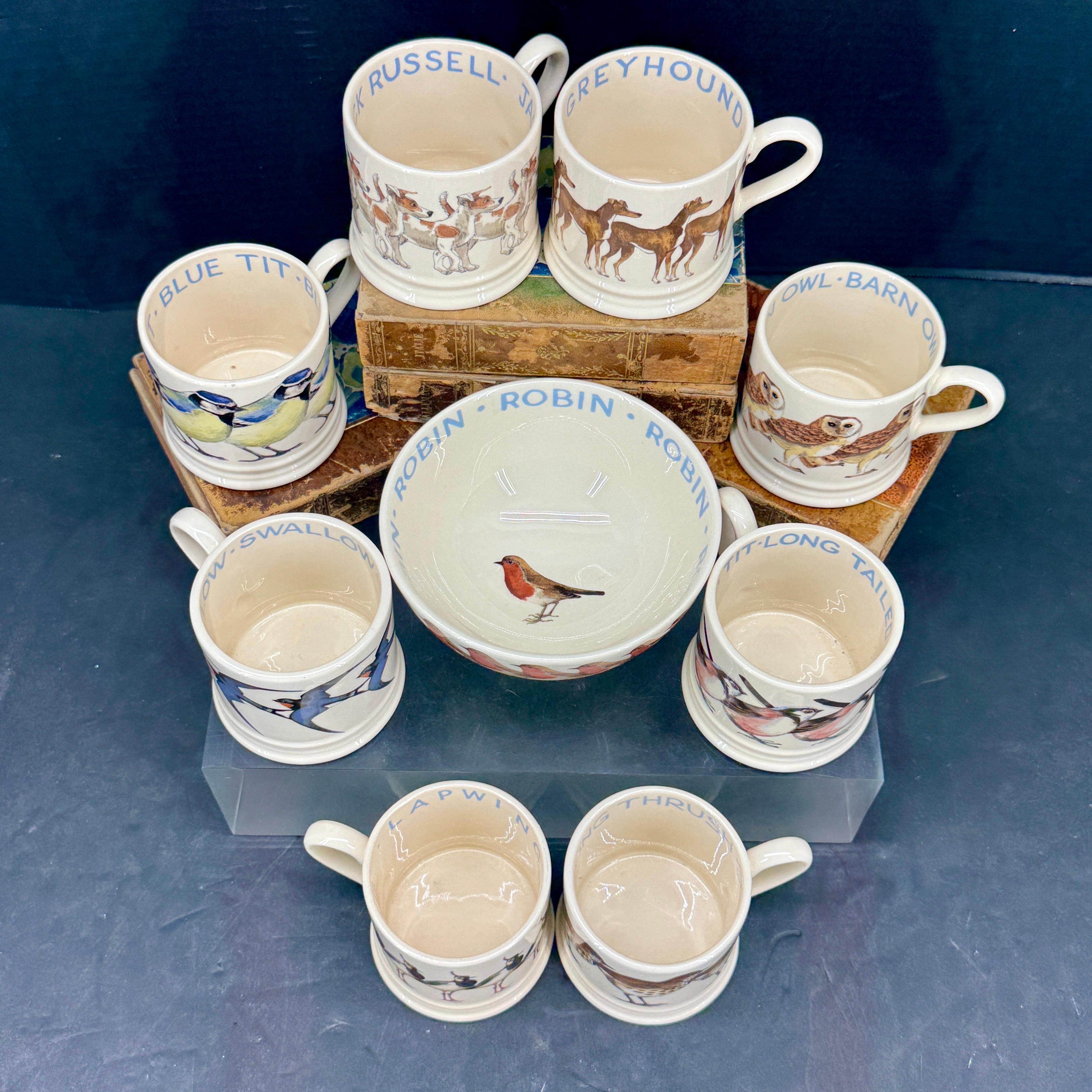 Colección de tazas de barro de Emma Bridgewater Pottery Bowl Hecho a mano en venta