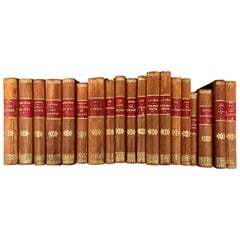 Collection Of European 19th Century Leather-Bound Books