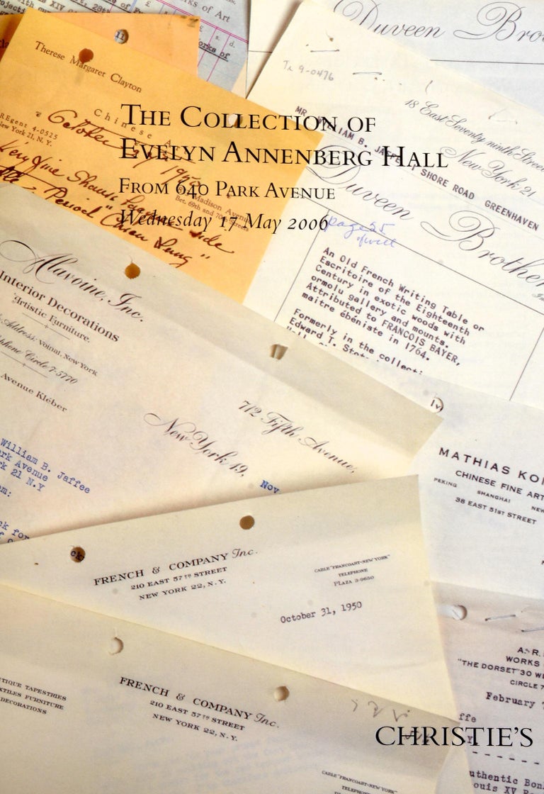 Collection of Evelyn Annenberg Hall, 640 Park Ave Christie's, NY, 2006, 1st Ed For Sale 15
