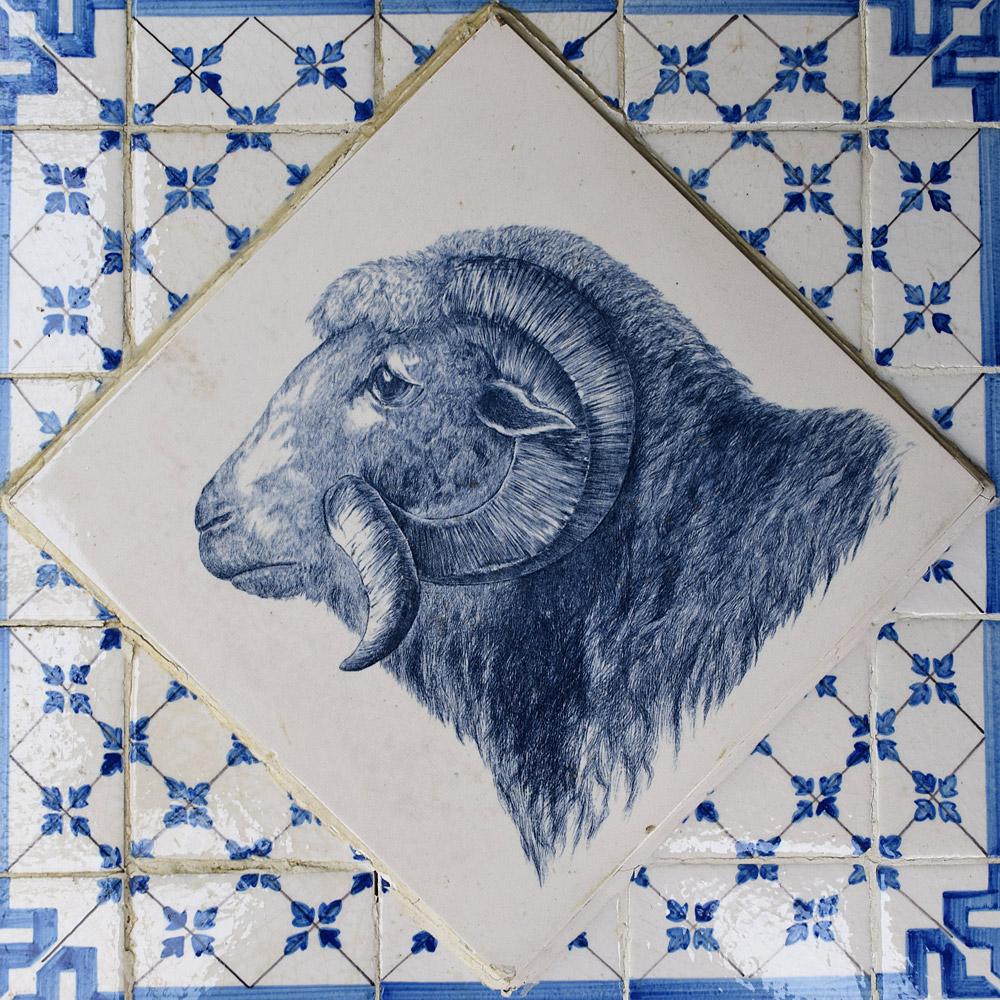 Hand-Crafted Collection of Exceptionally Rare 19th Century Minton Butchers Advertising Tiles