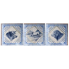 Collection of Exceptionally Rare 19th Century Minton Butchers Advertising Tiles