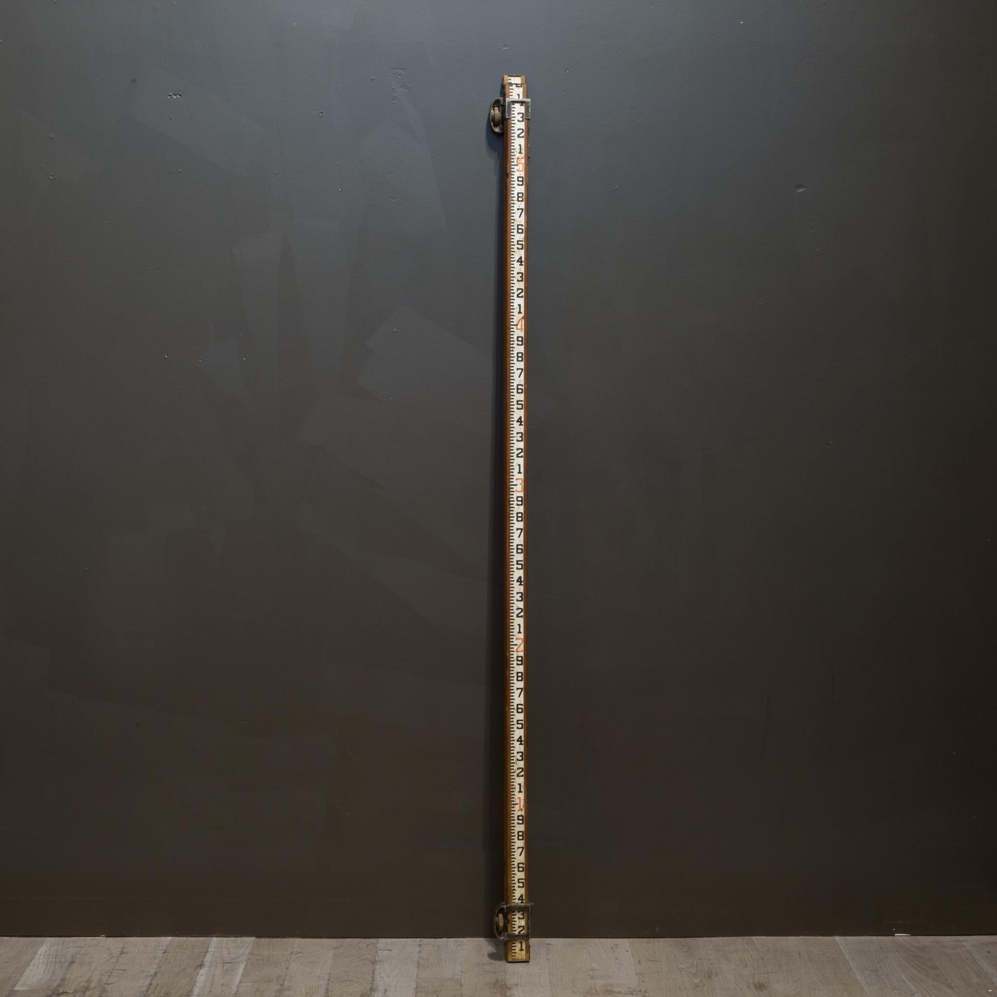 Surveyor's Poles/Logging Measuring Stick c.1940 In Good Condition For Sale In San Francisco, CA