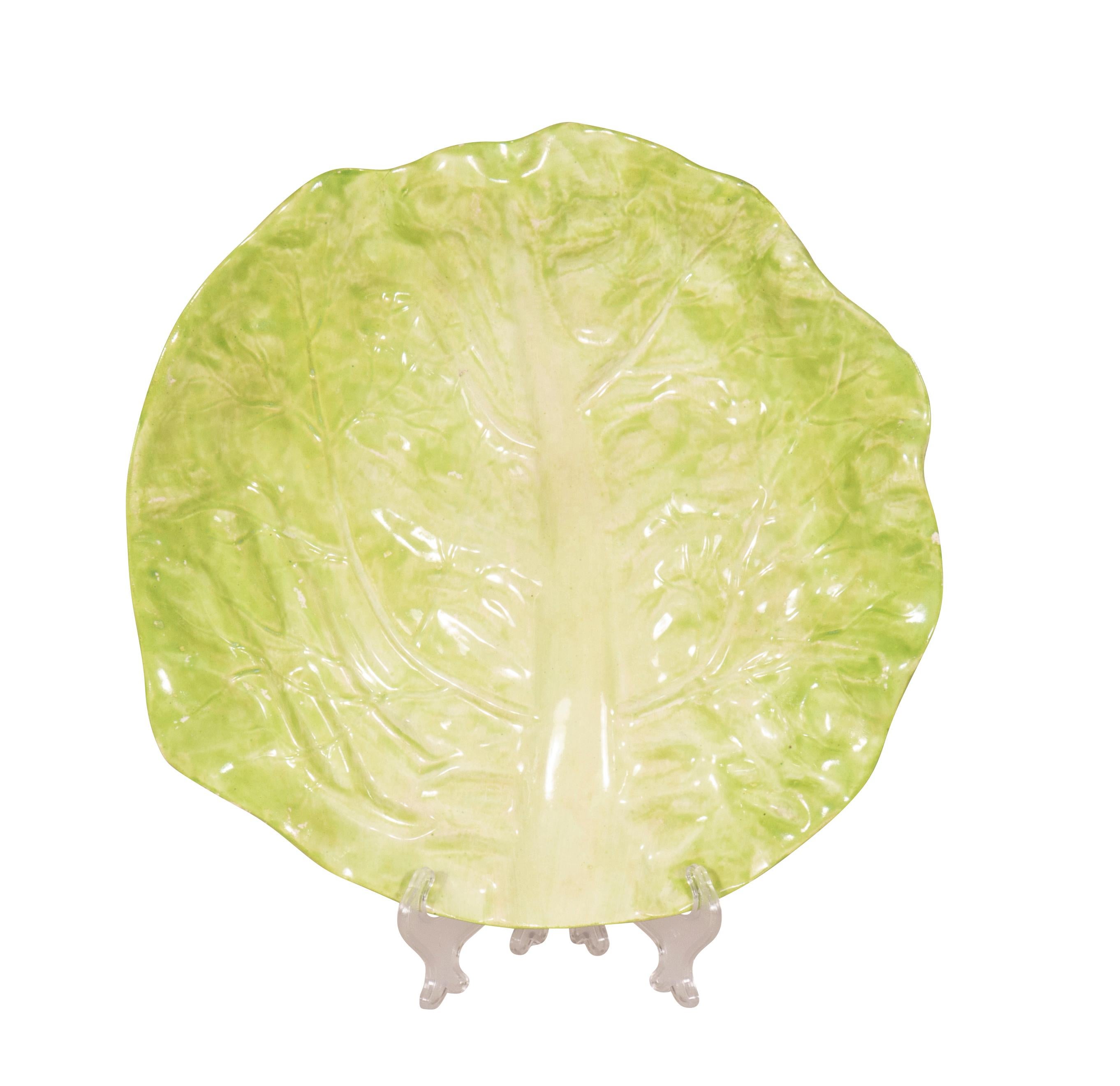 Collection of Fifty Three Pieces of Wannopee Lettuce Leaf Majolica Pottery 1