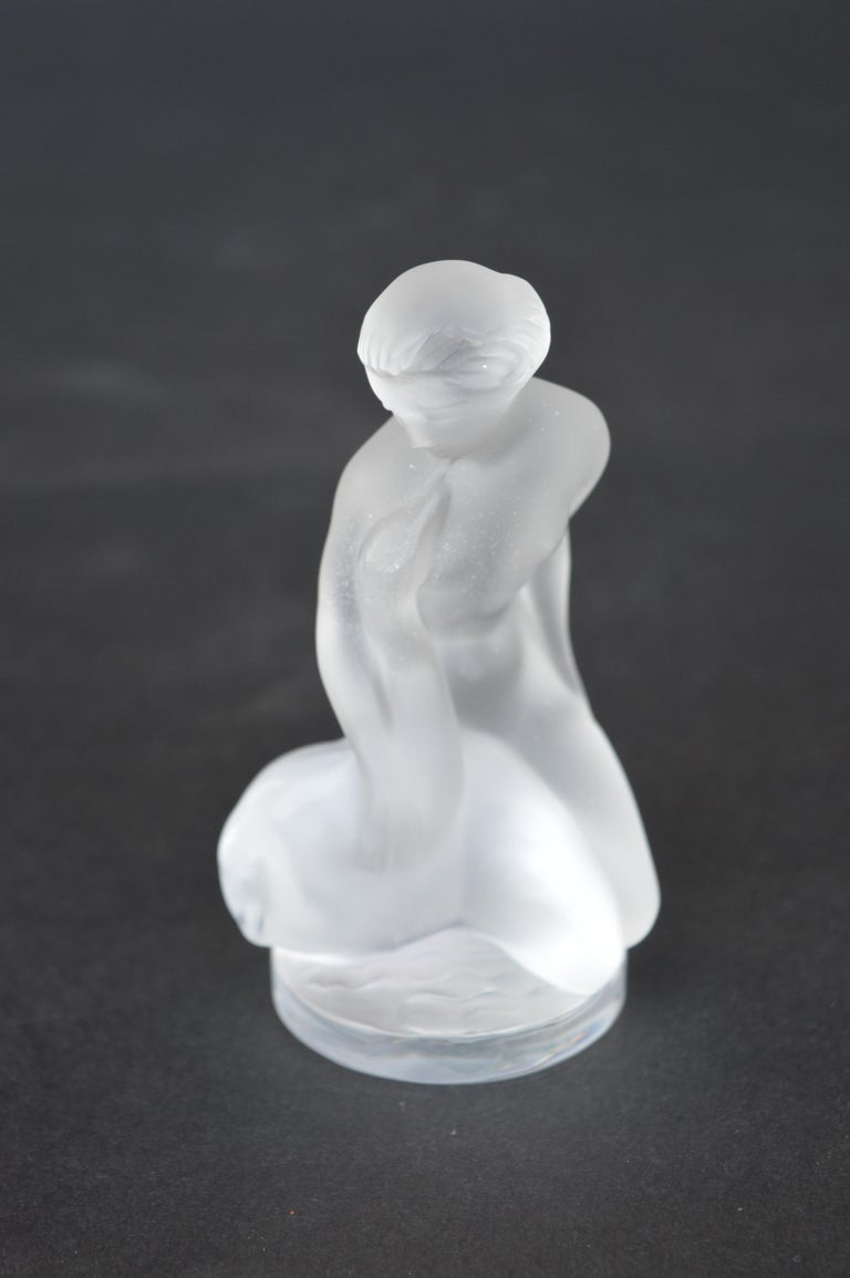 Collection of Figurines and a Pair of Candle Sticks by Lalique In Good Condition For Sale In Los Angeles, CA