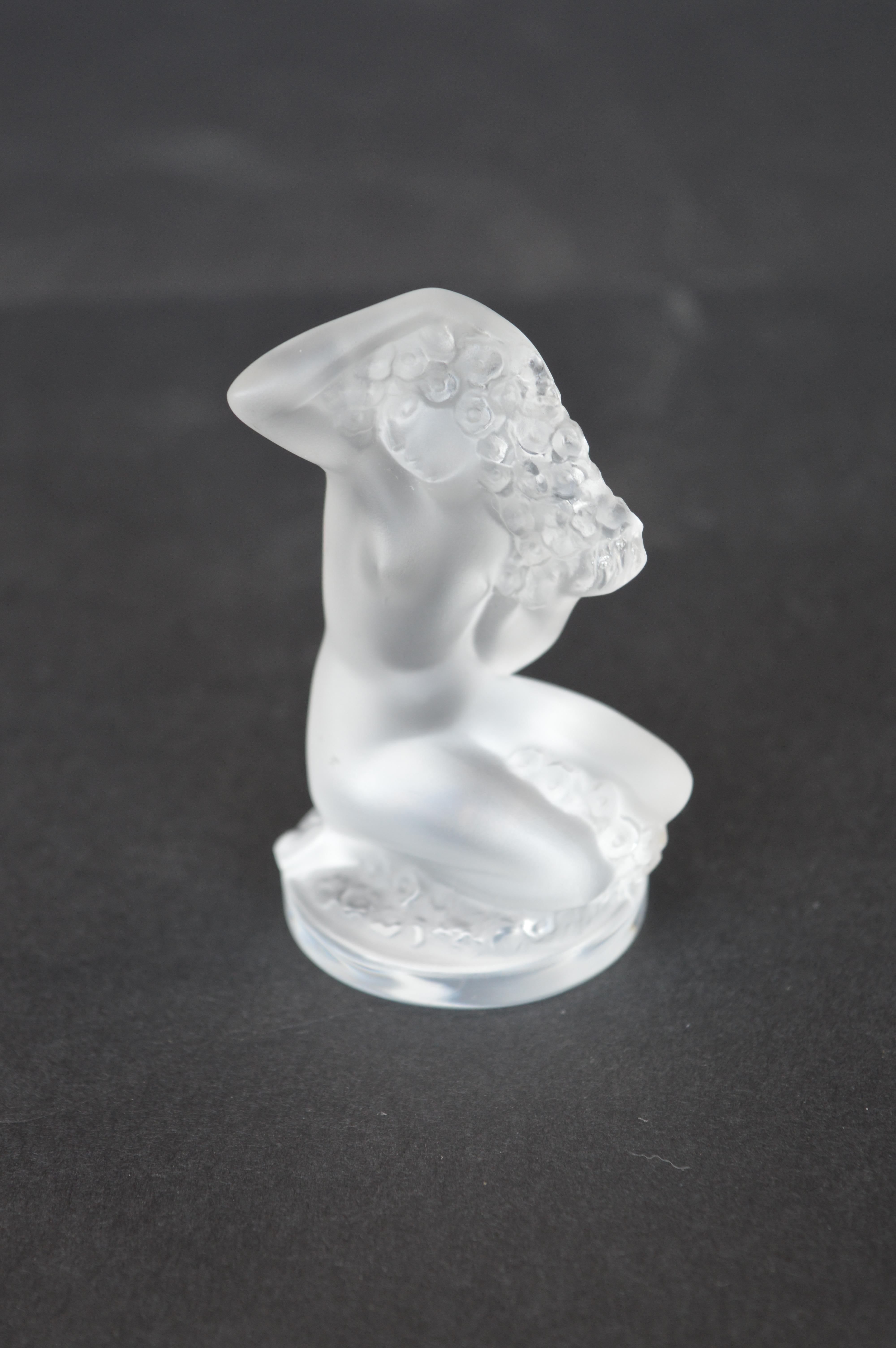 French Collection of Figurines and a Pair of Candle Sticks by Lalique For Sale