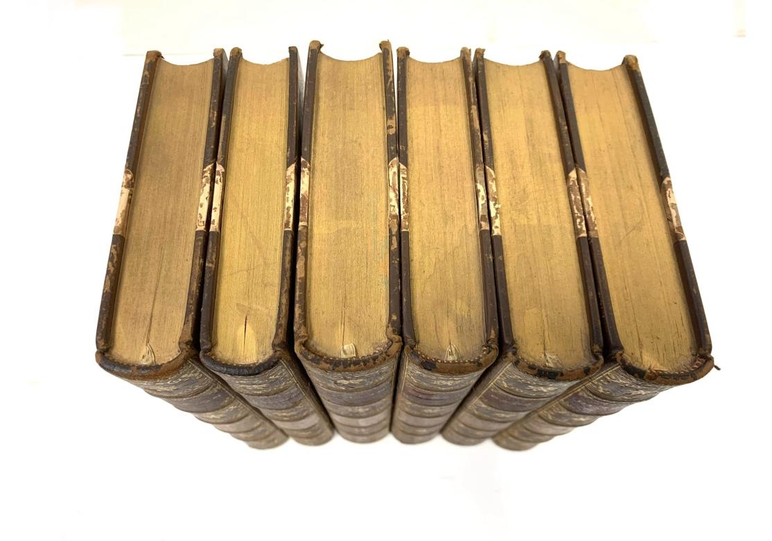 Cuir Collectional de livres anciens reliés en cuir, quatre ensembles en vente