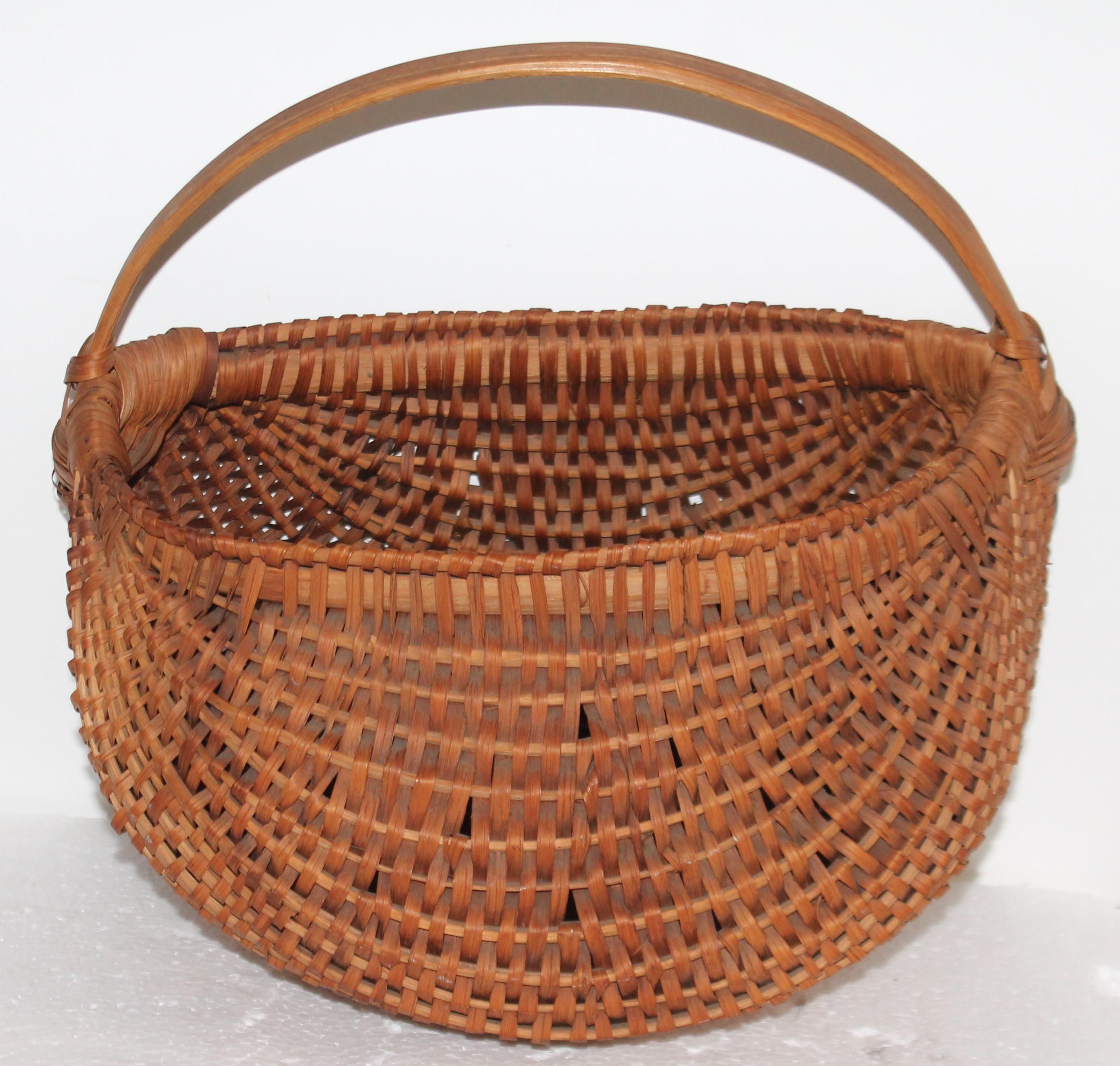 Hand-Crafted Collection of Five 19th Century Hiney Baskets For Sale