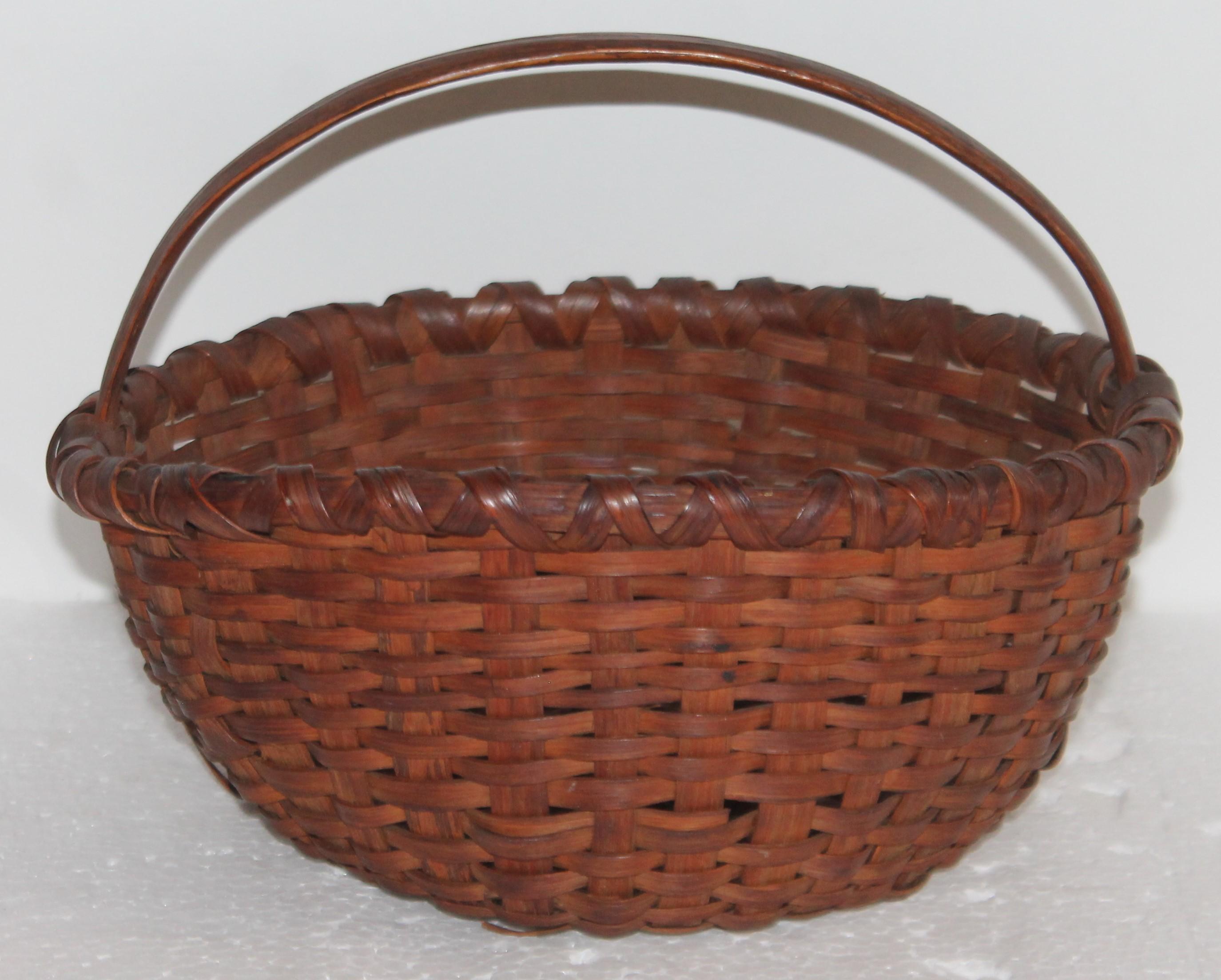 Hemp Collection of Five 19th Century Hiney Baskets For Sale