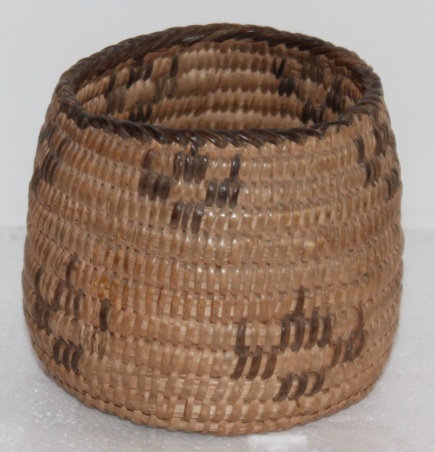 Hand-Woven Collection of Five American Indian Baskets For Sale