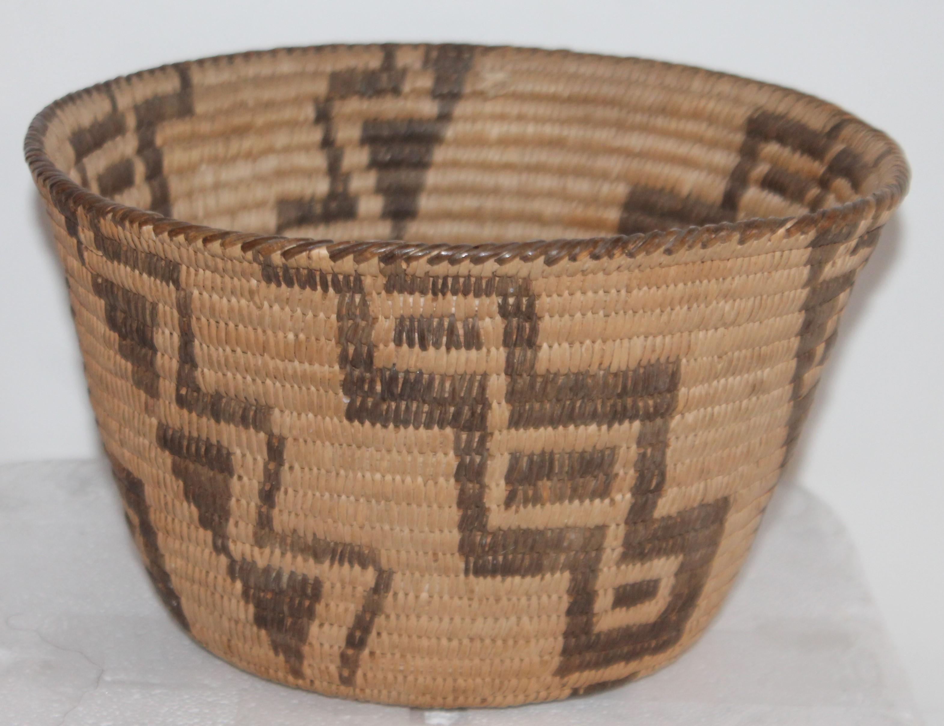 19th Century Collection of Five American Indian Baskets For Sale