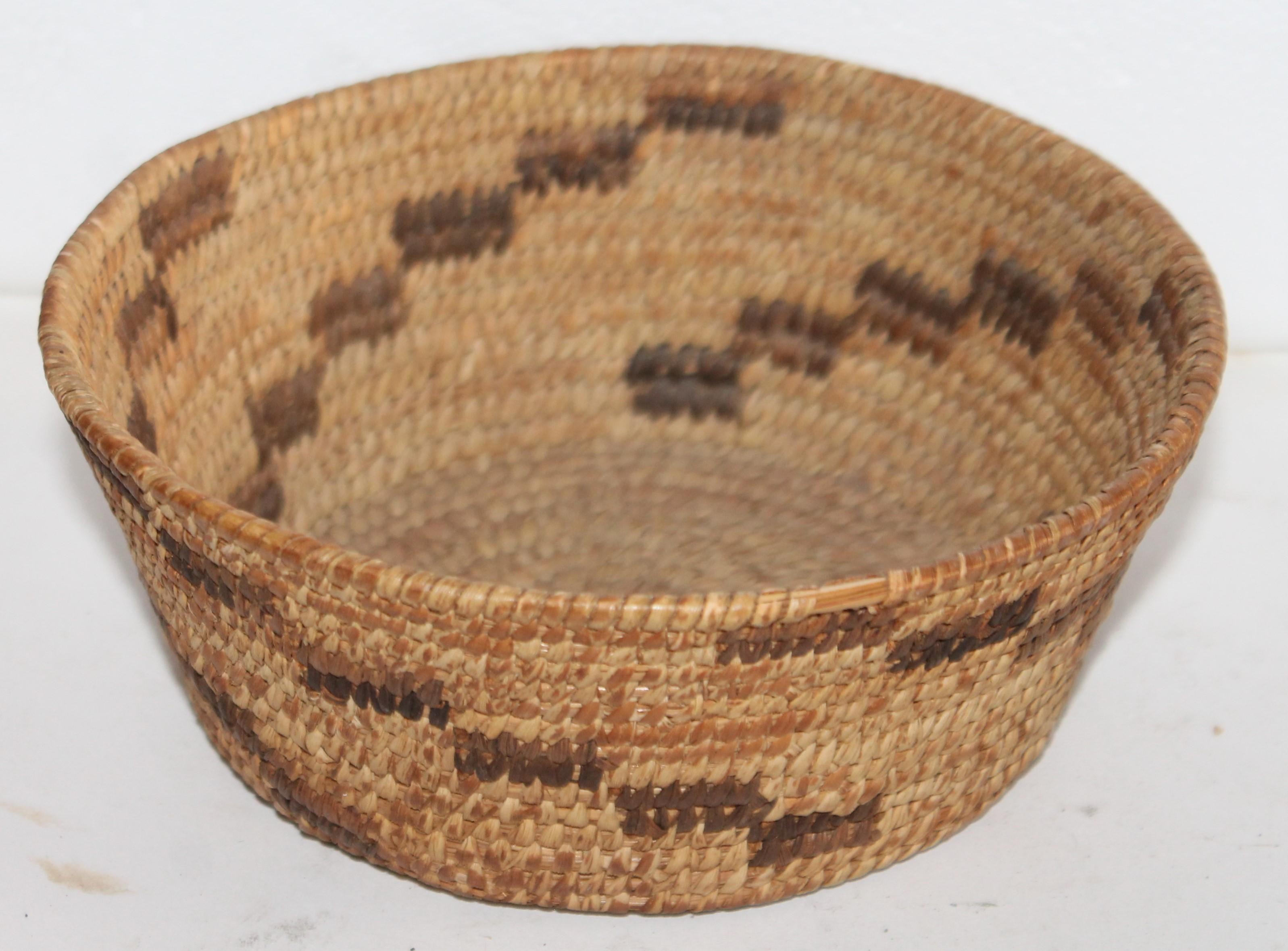 Hand-Crafted Collection of Five Indian Baskets For Sale