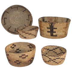 Vintage Collection of Five Indian Baskets