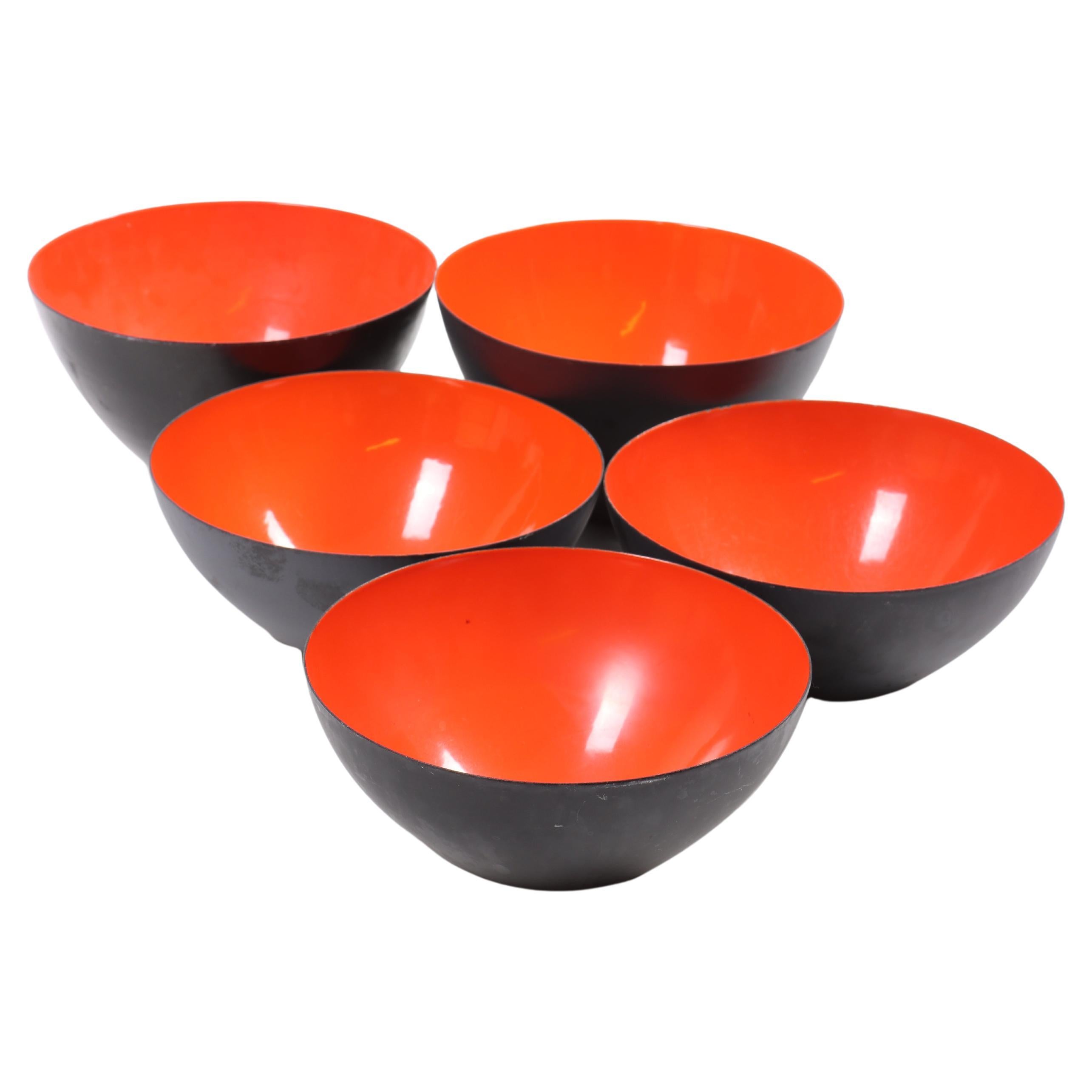Collection of Five Krenit Bowls by Herbert Krenchel, Made in Denmark, 1950s For Sale