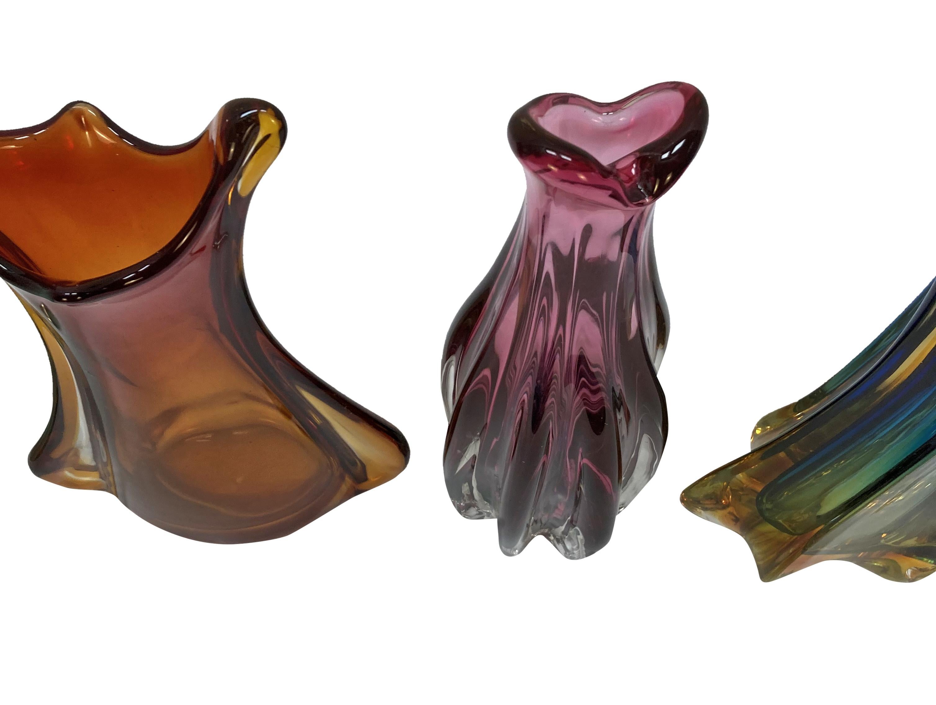 Collection of Five Large Murano Glass Vases (Moderne der Mitte des Jahrhunderts)
