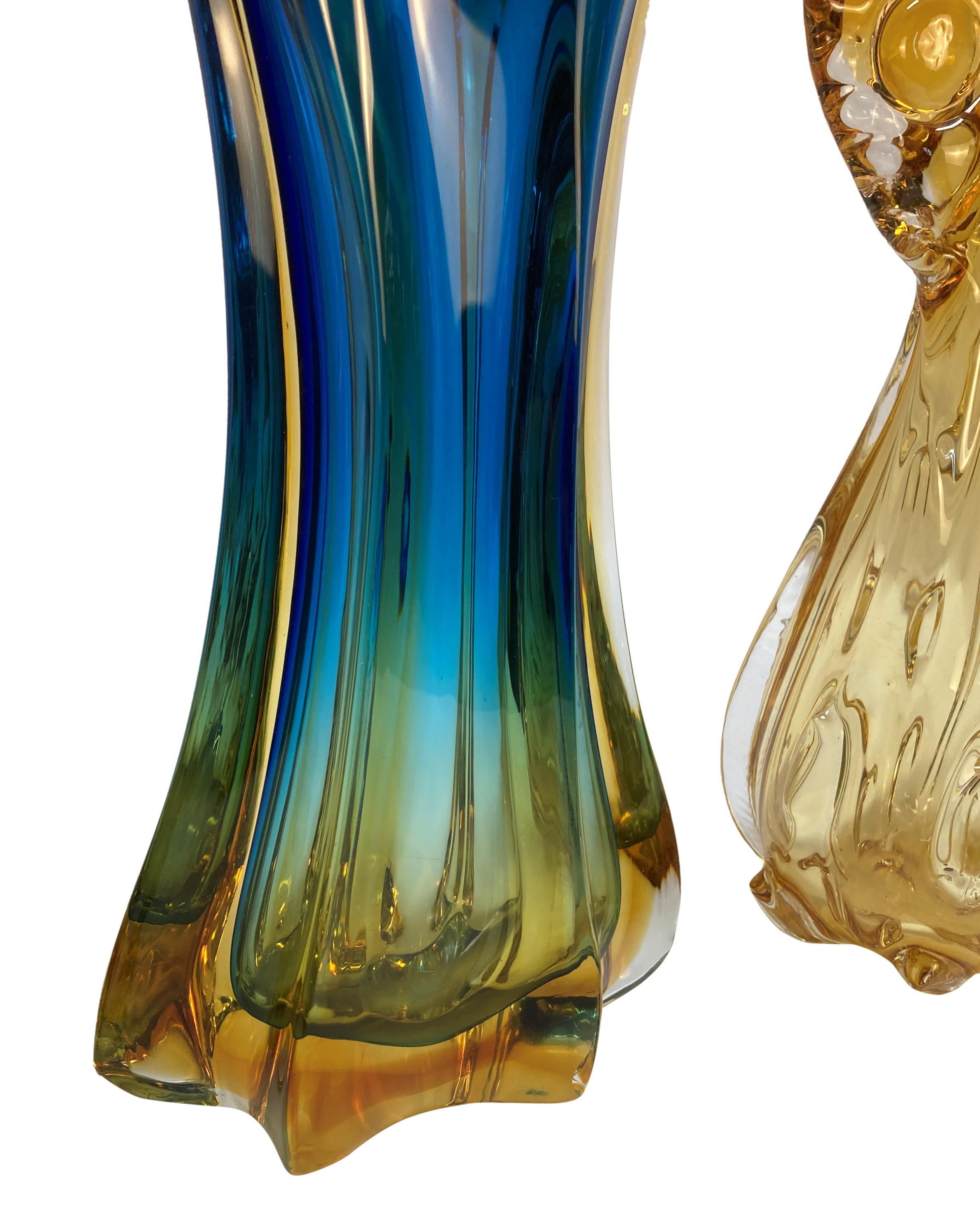 Collection of Five Large Murano Glass Vases (Italienisch)