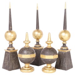 Collection of Five Las Palmas Wood Finials