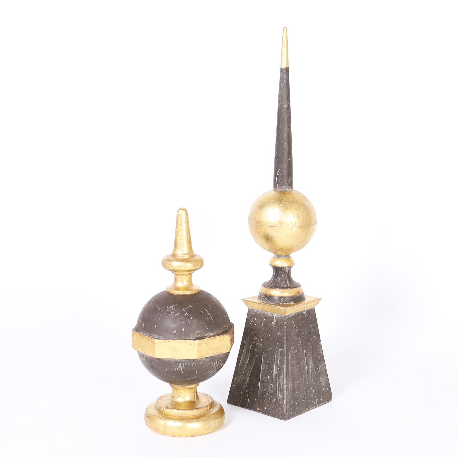 Neoclassical Collection of Five Las Palmas Wood Finials, Priced Individually For Sale