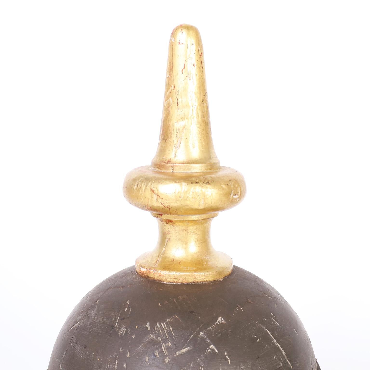 Hand-Carved Collection of Five Las Palmas Wood Finials, Priced Individually For Sale