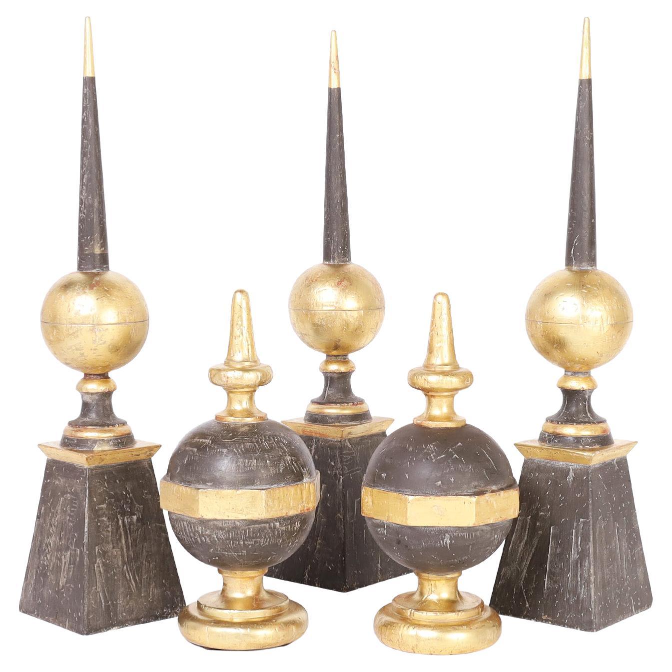Collection of Five Las Palmas Wood Finials, Priced Individually For Sale