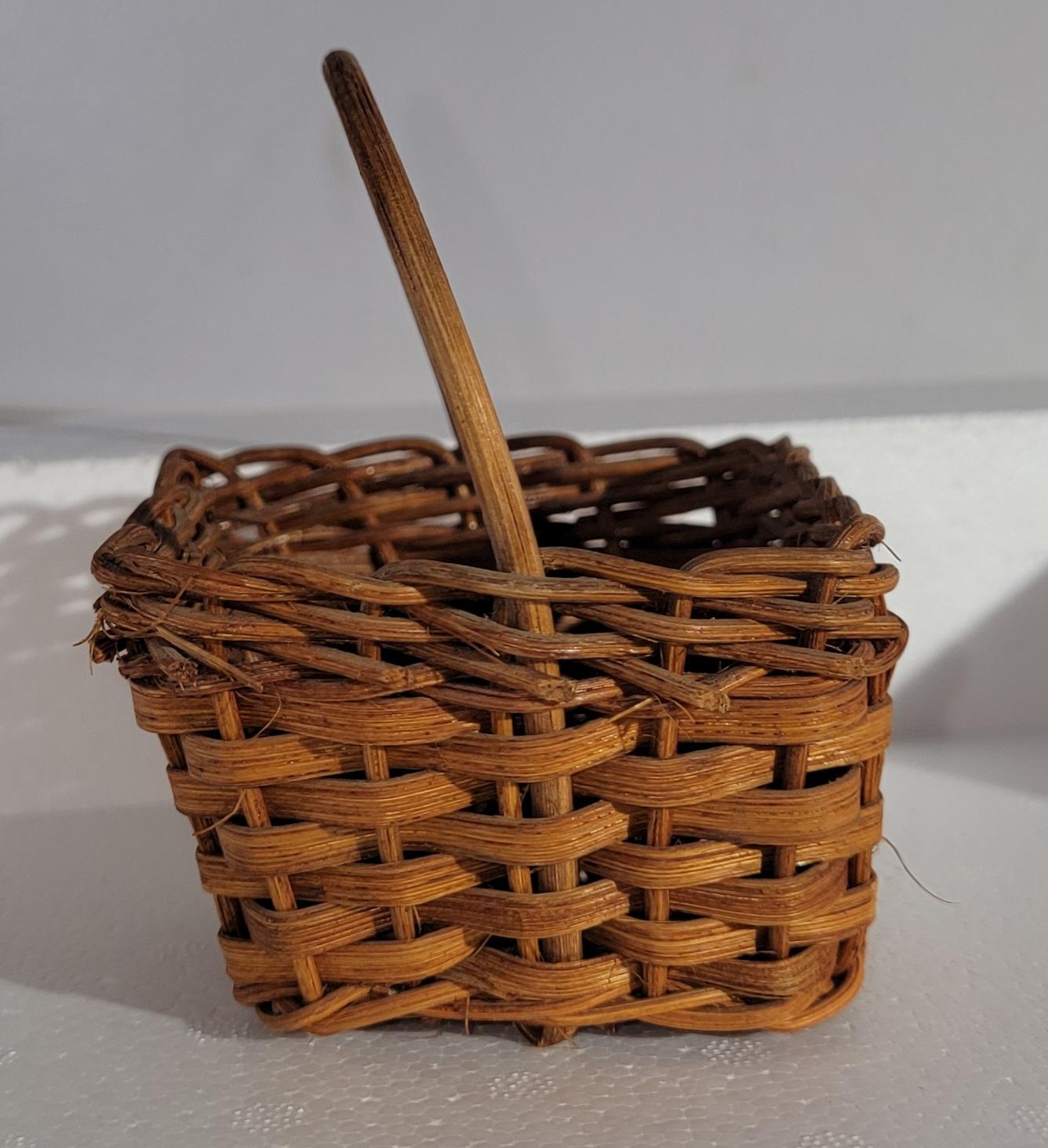 Collection of Five Miniature Hand Woven Baskets For Sale 8