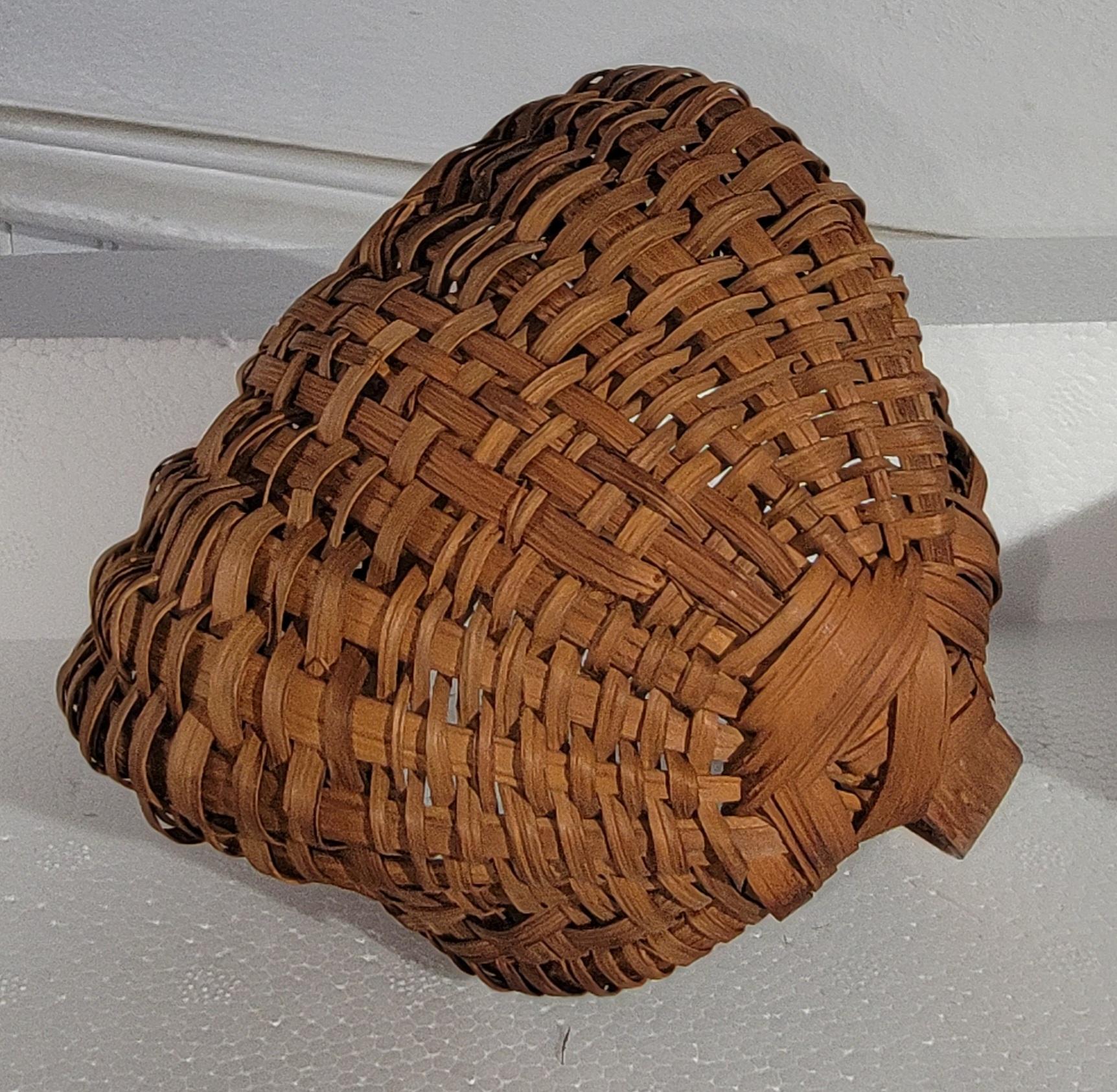 19th Century Collection of Five Miniature Hand Woven Baskets For Sale