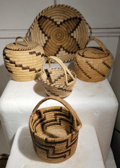 Collection  of Five Papago Baskets