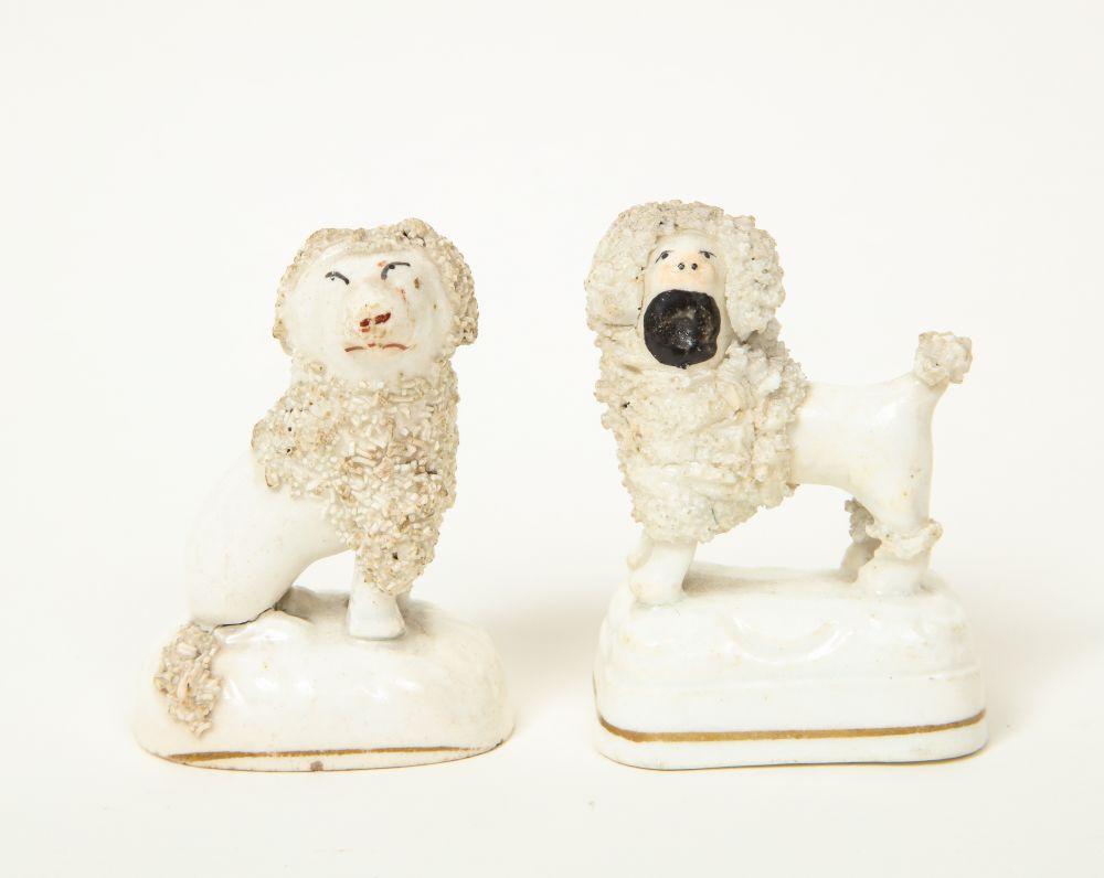 Collection of Five Staffordshire Figures of Poodles For Sale 2